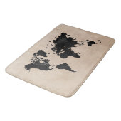 Weltkarte große Bad-Matte Badematte (Schrägansicht)