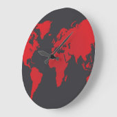 Weltkarte Große Wanduhr (Winkel)