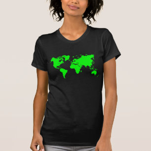 Weltkarte - Grün T-Shirt