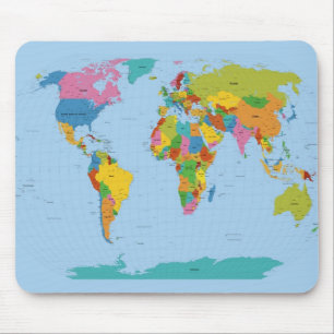 Weltkarte hell mousepad