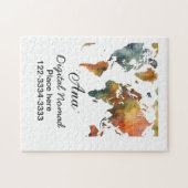 Weltkarte hinzufügen Name Text Ort Stadtrandtelefo Puzzle (Horizontal)