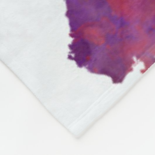 Weltkarte im Aquarell Fleecedecke (Ecke)