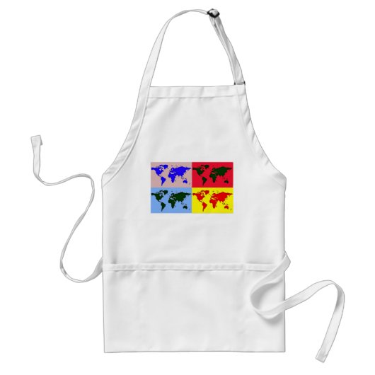 Weltkarte im Pop Schürze (Vorne)