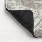 Weltkarte in 2 Hemisphären Mousepad (Ecke)