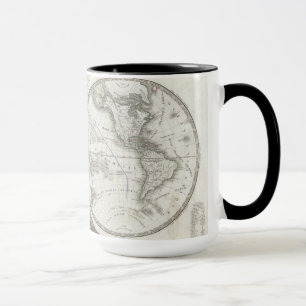 Weltkarte in 2 Hemisphären Tasse