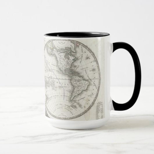Weltkarte in 2 Hemisphären Tasse (Rechts)