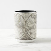 Weltkarte in 2 Hemisphären Tasse (Zentrum)
