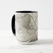 Weltkarte in 2 Hemisphären Tasse (Vorderseite Links)