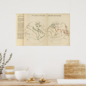 Weltkarte in 4 Teilen Poster (Küche)