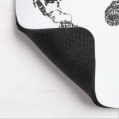 Weltkarte in der Typografie Mousepad (Ecke)