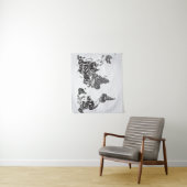 Weltkarte in der Typografie Wandteppich (Beispiel)