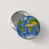 Weltkarte in einem Kreis Button (Vorne & Hinten)