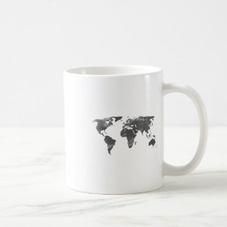 Weltkarte in Grau, die Weltkarte _1 Kaffeetasse