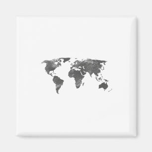 Weltkarte in Grau, die Weltkarte _1 Magnet