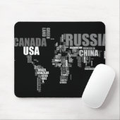 Weltkarte in Worten Mousepad (Mit Mouse)