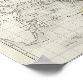 Weltkarte in zwei Hemisphären Poster (Ecke)