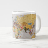 Weltkarte Jumbo-Tasse (Vorderseite Rechts)