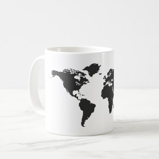 Weltkarte Kaffeetasse (Vorderseite Links)