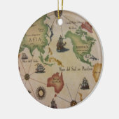 Weltkarte Keramikornament (Links)