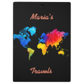 Weltkarte Klemmbrett (Rückseite)