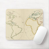 Weltkarte Kontur 2 Mousepad (Mit Mouse)