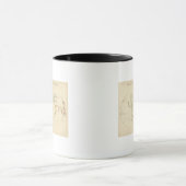 Weltkarte Kontur 2 Tasse (Zentrum)