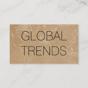 Weltkarte (Kontur) Natur Visitenkarte