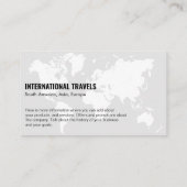 Weltkarte | Kreuzfahrtschiff Visitenkarte (Rückseite)