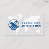Weltkarte | Kreuzfahrtschiff Visitenkarte (Vorderseite)