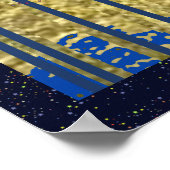 Weltkarte Kunstdekoration Poster (Ecke)