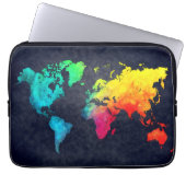 Weltkarte Laptopschutzhülle (Vorderseite)