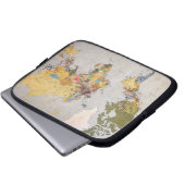Weltkarte Laptopschutzhülle (Vorne Knopf)