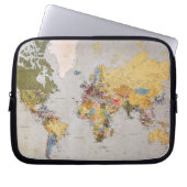 Weltkarte Laptopschutzhülle (Vorderseite)