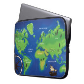 Weltkarte Laptopschutzhülle (Vorderseite Links)
