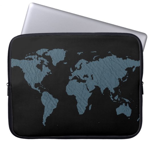 Weltkarte Laptopschutzhülle (Vorderseite)