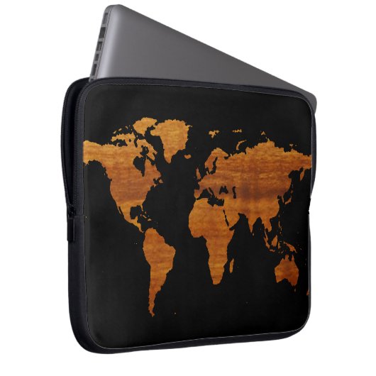 Weltkarte Laptopschutzhülle (Vorne Rechts)