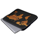 Weltkarte Laptopschutzhülle (Vorne Knopf)
