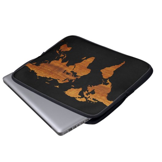 Weltkarte Laptopschutzhülle (Vorne Knopf)
