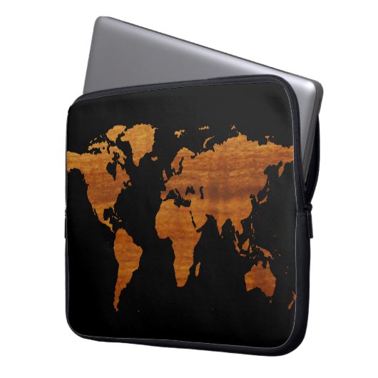 Weltkarte Laptopschutzhülle (Vorderseite Links)