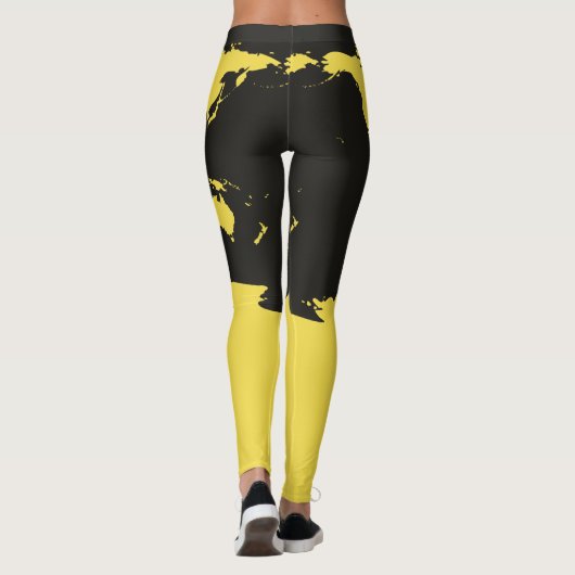 Weltkarte Leggings (Rückseite)