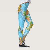 Weltkarte. Leggings. Meme Day Feed