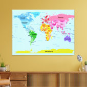 Weltkarte Leinwanddruck (Insitu (Wohnzimmer))