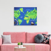 Weltkarte Leinwanddruck (Insitu (Wohnzimmer))