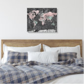 Weltkarte Leinwanddruck (Insitu (Schlafzimmer))