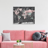Weltkarte Leinwanddruck (Insitu (Wohnzimmer))