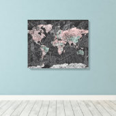 Weltkarte Leinwanddruck (Insitu (Holzboden))