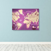 Weltkarte Leinwanddruck (Insitu (Holzboden))