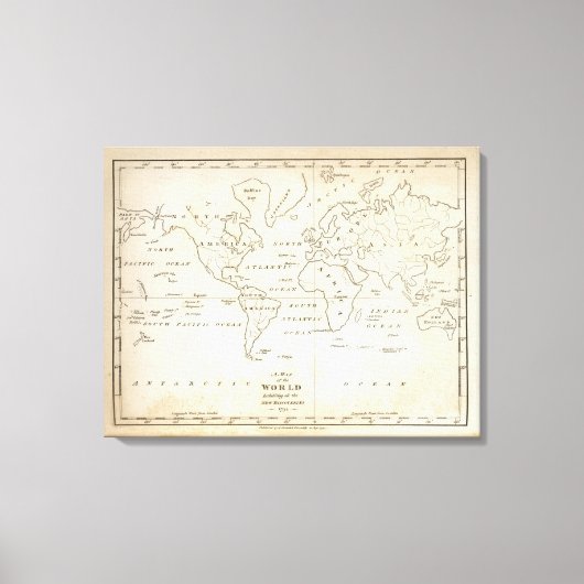 Weltkarte Leinwanddruck (Vorderseite)