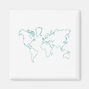Weltkarte Magnet