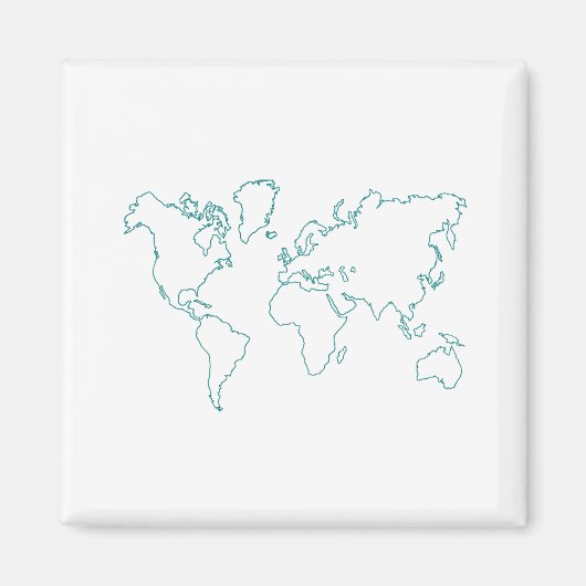 Weltkarte Magnet (Vorne)